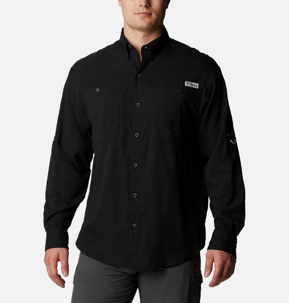 Columbia PFG Tamiami II Fishing Shirts Black For Men's NZ97124 New Zealand